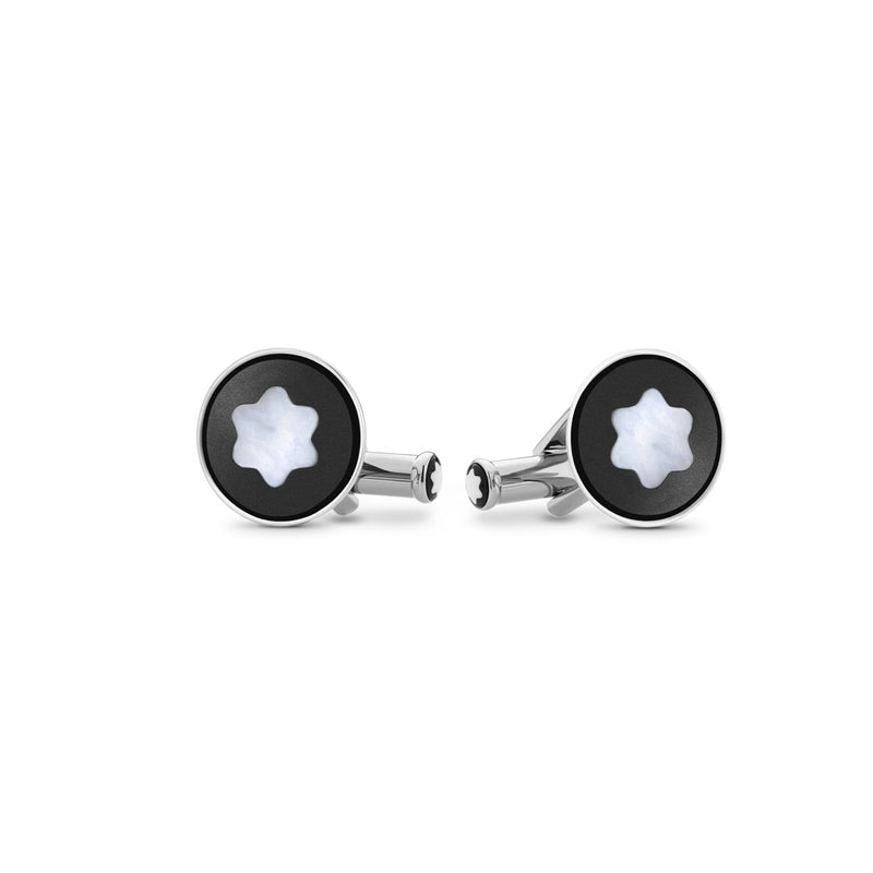 Montblanc Cufflinks with Mother-of-Pearl Snowcap Emblem MB123810