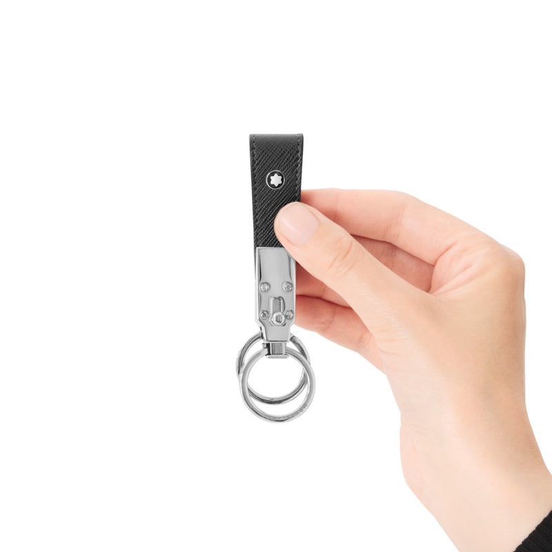 Montblanc Loop Key Holder in Sartorial Leather Black MB130747