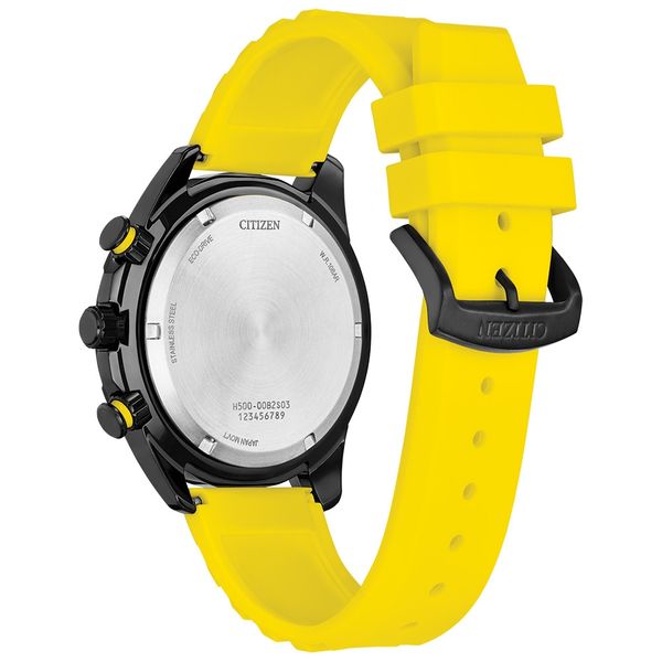 Citizen Eco-Drive Men's Sport Chronograph Yellow & Black 45mm Watch AT2585-08E