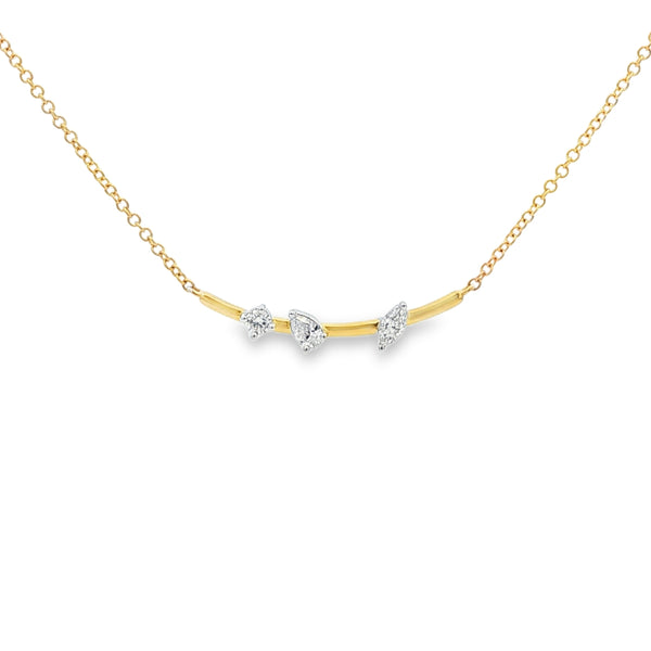 Diamond Mixed Cut 0.25ct 18ct Yellow Gold Pendant