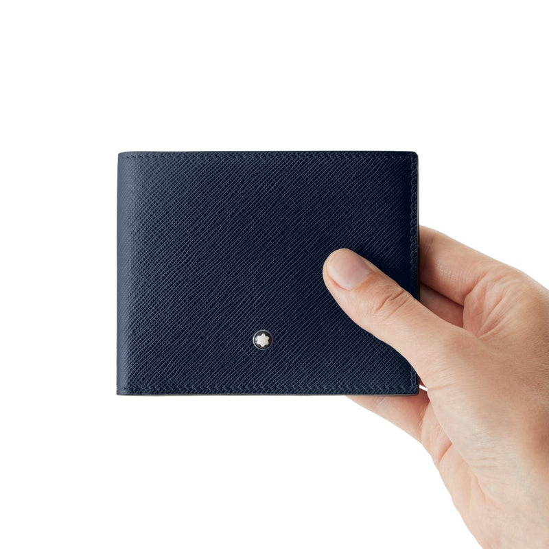 Montblanc Wallet 6cc in Ink Blue Sartorial Leather MB131721