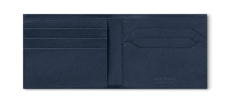 Montblanc Wallet 6cc in Ink Blue Sartorial Leather MB131721