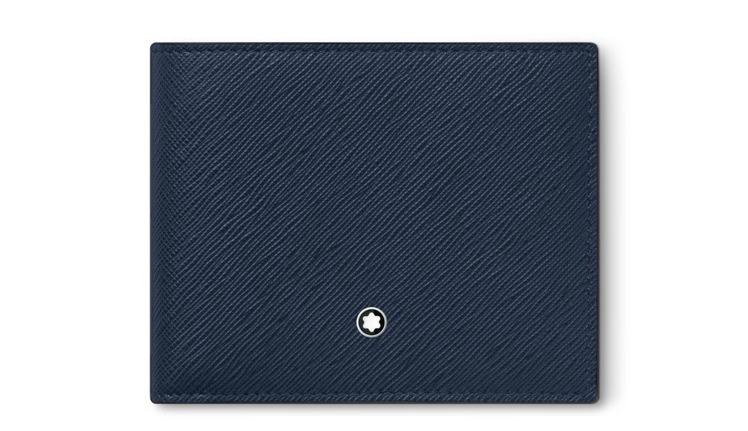 Montblanc Wallet 6cc in Ink Blue Sartorial Leather MB131721