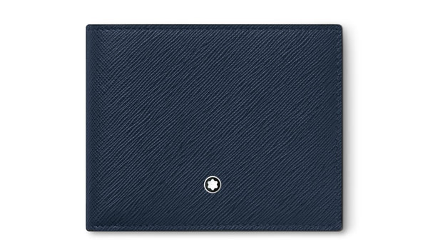 Montblanc Wallet 6cc in Ink Blue Sartorial Leather MB131721