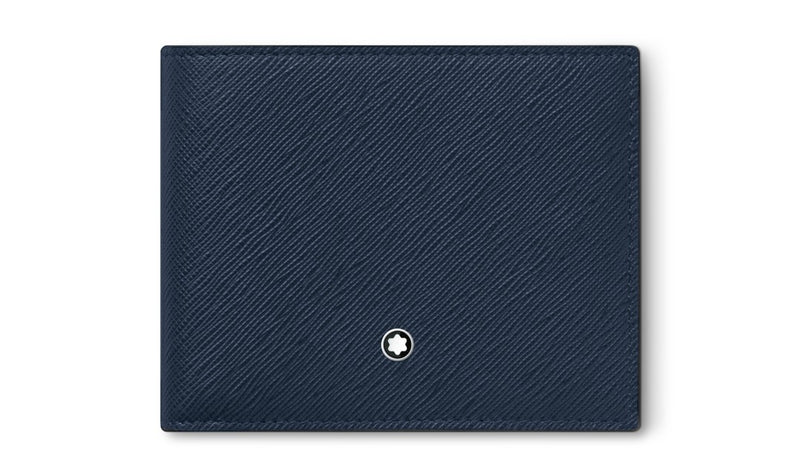Montblanc Wallet 6cc in Ink Blue Sartorial Leather MB131721
