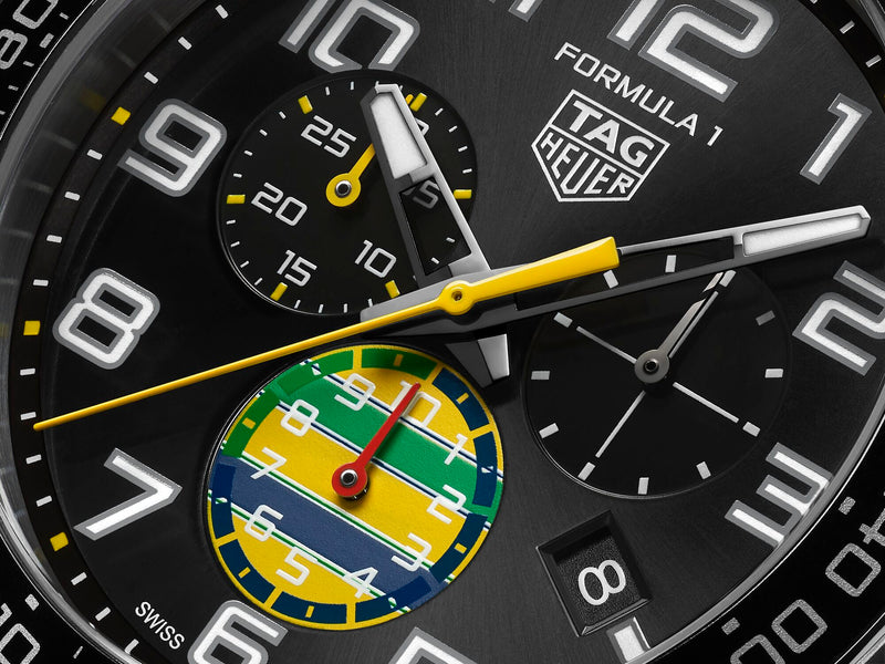 Tag Heuer Formula 1 Chronograph x Senna Quartz 43mm Special Edition Watch CAZ101AX.BA0637