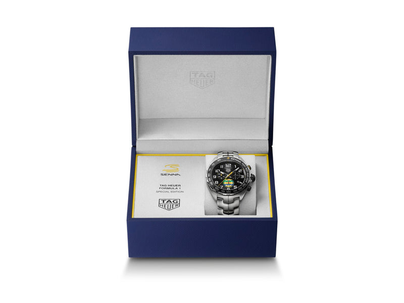 Tag Heuer Formula 1 Chronograph x Senna Quartz 43mm Special Edition Watch CAZ101AX.BA0637