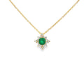 Emerald & Diamond 18ct Yellow Gold Star Pendant