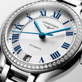 Longines Primaluna Steel 34mm Silver Dial Diamond Bezel Watch L8.124.0.71.6