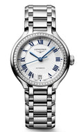 Longines Primaluna Steel 34mm Silver Dial Diamond Bezel Watch L8.124.0.71.6