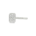 Radiant Cut 1.59ct Rub Over Lab Grown Diamond, Platinum Ring