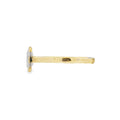 Radiant Cut 1.01ct Rub Over Diamond, 18ct Yellow Gold Ring