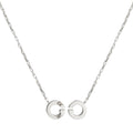 Gucci Interlocking Sterling Silver Pendant Necklace 45cm
