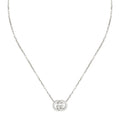 Gucci Interlocking Sterling Silver Pendant Necklace 45cm