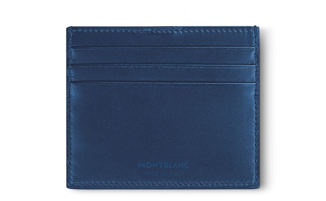 Montblanc Card Holder 6cc in Extreme Leather Ink Blue MB198079