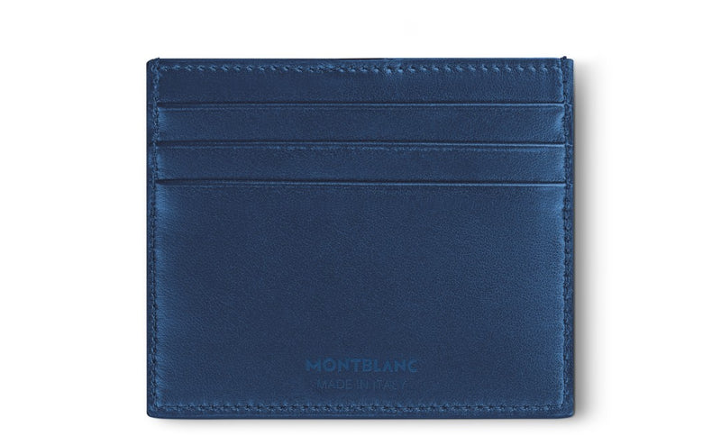 Montblanc Card Holder 6cc in Extreme Leather Ink Blue MB198079