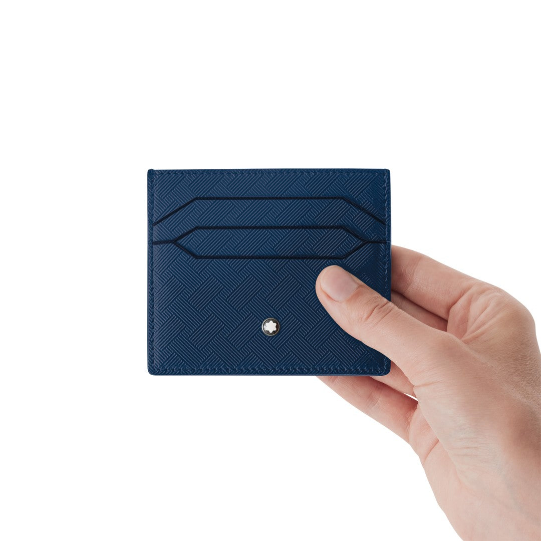 Montblanc Card Holder 6cc in Extreme Leather Ink Blue MB198079