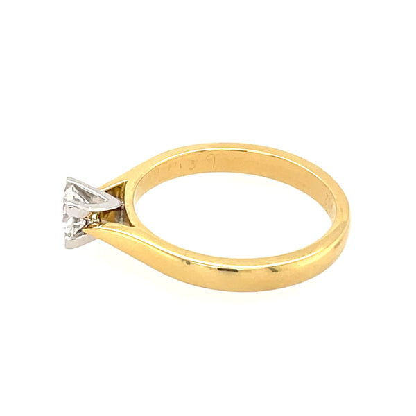 Yellow Gold 0.40ct Round Brilliant Cut Diamond Ring