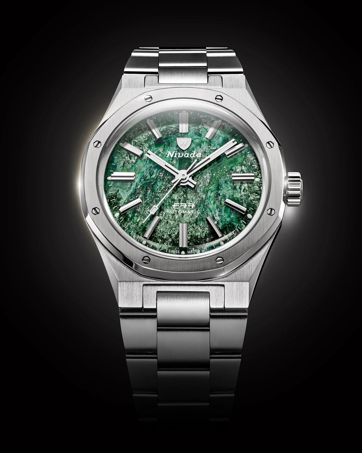 Nivada Grenchen F77 Green Aventurine Mark 1 - Limited Edition 37mm 68037A77