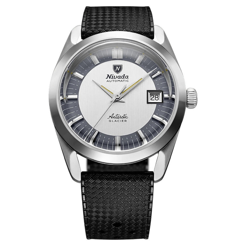 Nivada Grenchen Antarctic Glacier 38mm Watch, Rubber tropic strap 32063A01