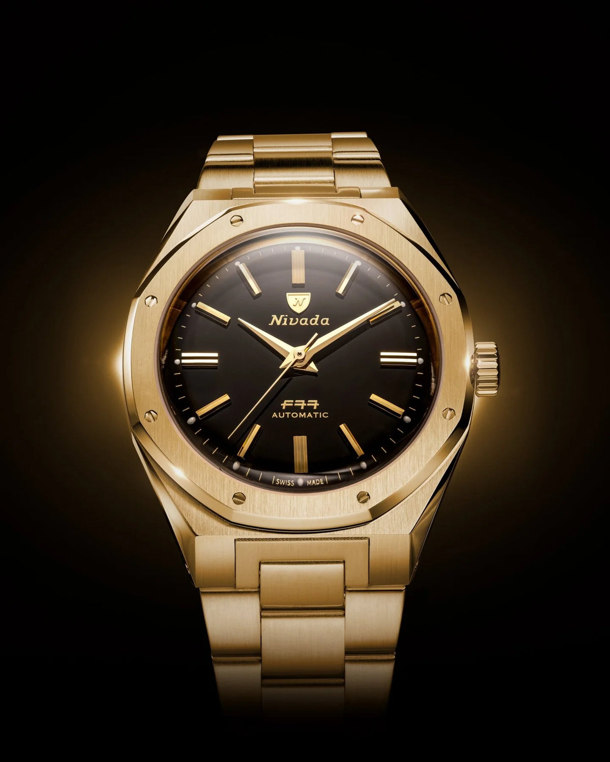 Nivada Grenchen F77 Gold MK2 - 38mm Watch 68028A77