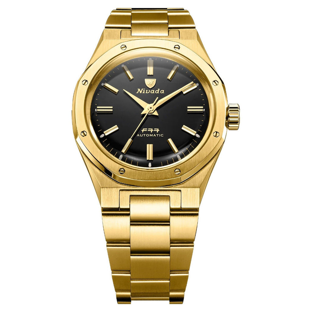 Nivada Grenchen F77 Gold MK2 - 38mm Watch 68028A77