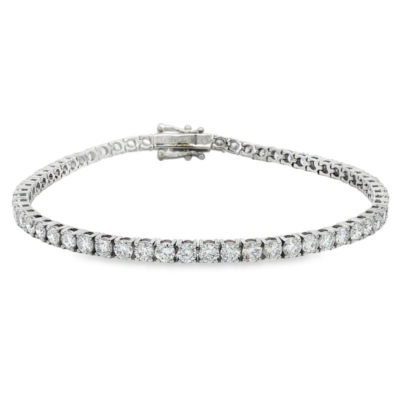 Round Brilliant 5.00ct Lab Grown Platinum Bracelet