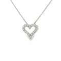 Diamond Round Brilliant Cut 0.58ct Heart, 18ct White Gold Pendant