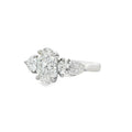 Oval & Pear Cut 3.66ct Trilogy, Lab Grown Platinum Ring
