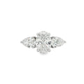 Oval & Pear Cut 3.66ct Trilogy, Lab Grown Platinum Ring