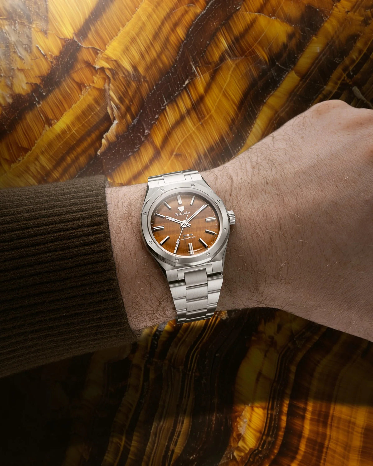 Nivada Grenchen F77 Tiger Eye Mark 1 - Limited Edition 37mm 68032A77