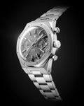 Nivada Grenchen F77 Chrono Mecaquartz Grey - 38mm Watch 68001Q77