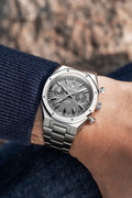 Nivada Grenchen F77 Chrono Mecaquartz Grey - 38mm Watch 68001Q77
