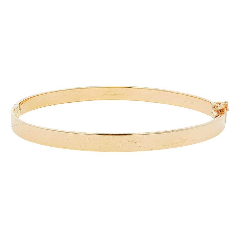Solid Plain, 9ct Yellow Gold Bangle