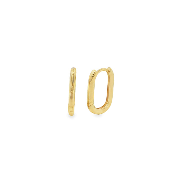 Paperlink 14x9mm Hoop, 9ct Yellow Gold Earrings