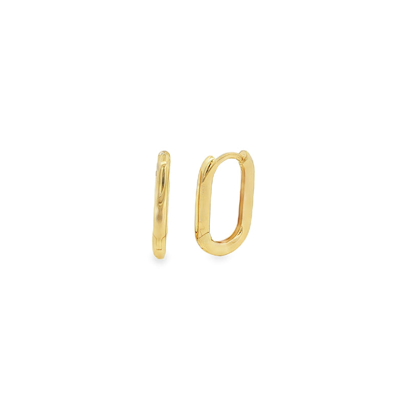 Paperlink 14x9mm Hoop, 9ct Yellow Gold Earrings