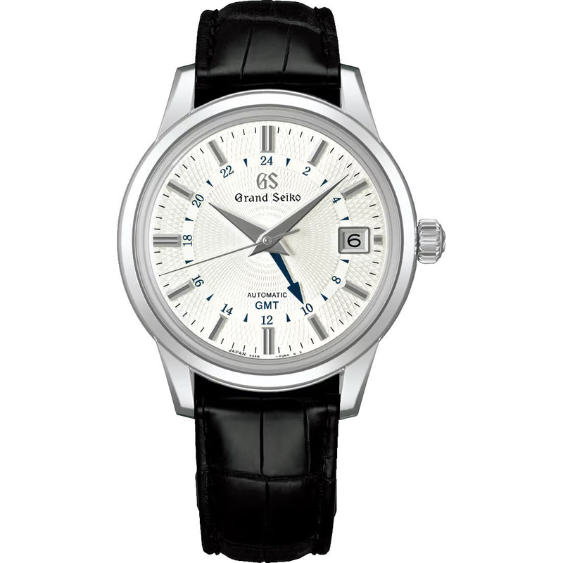 Grand Seiko 'Snowdrop' Automatic White GMT 39.5mm Watch SBGM255