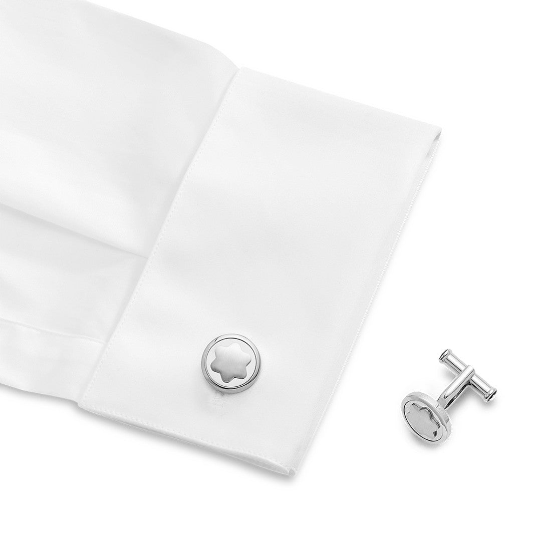 Montblanc Star Cufflinks with Steel Inlay MB116660