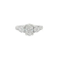 Oval & Pear Cut 1.84ct Trilogy, Lab Grown Platinum Ring