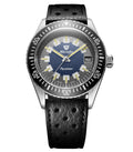 Nivada Grenchen Antarctic Diver Aquamar, 38mm Watch Black Leather Strap