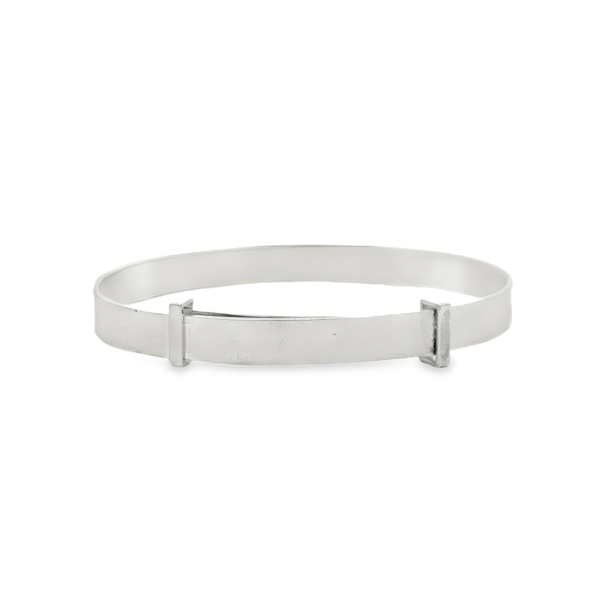 Silver Childs Baby Bangle Plain (Small)