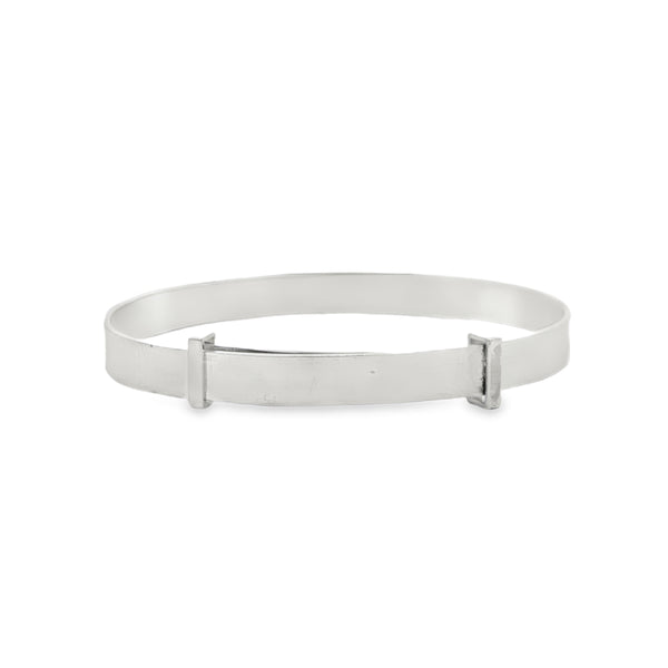 Silver Childs Baby Bangle Plain (Small)
