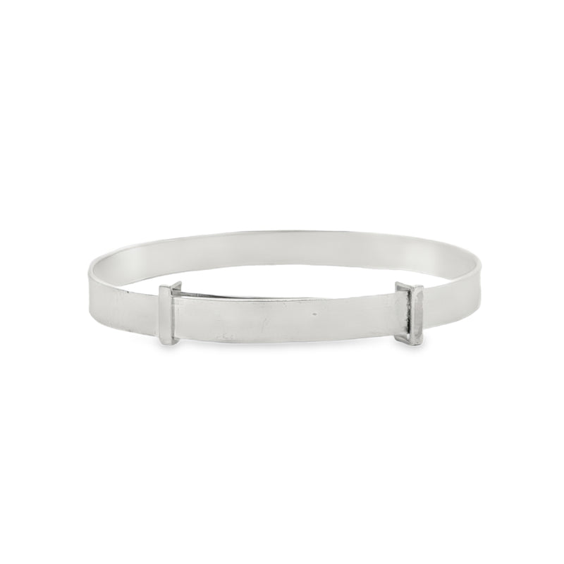Silver Childs Baby Bangle Plain (Small)