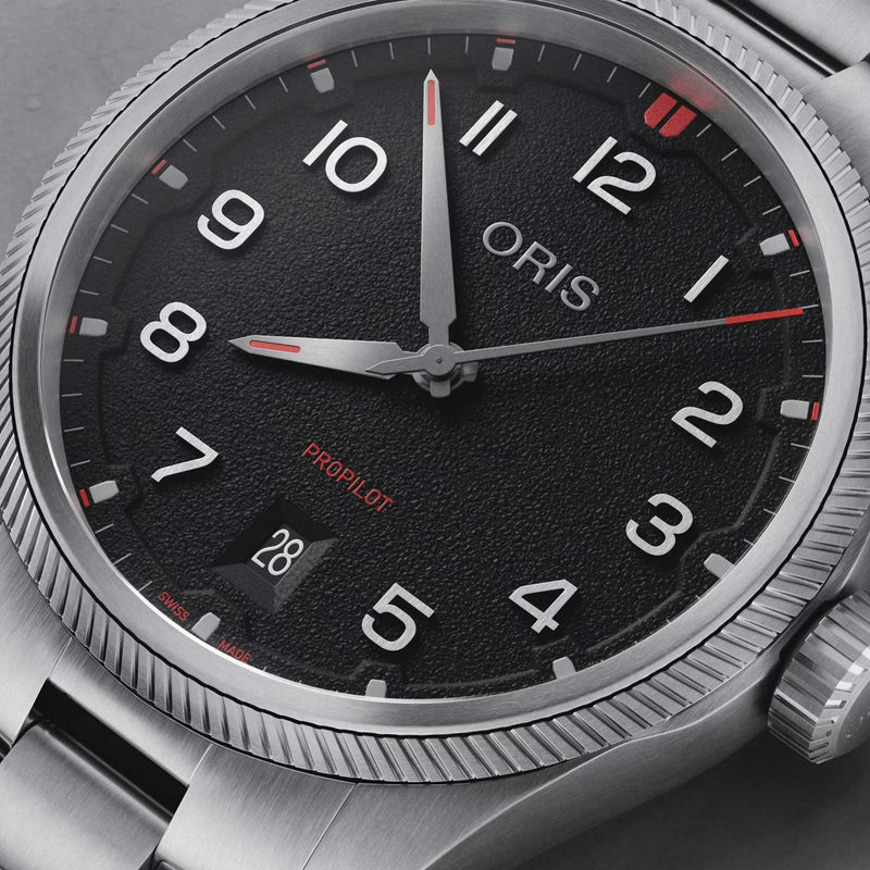 Oris ProPilot Date Black Dial, Stainless Steel, 41mm Watch 01 733 7805 4164.07 8 20 04LC