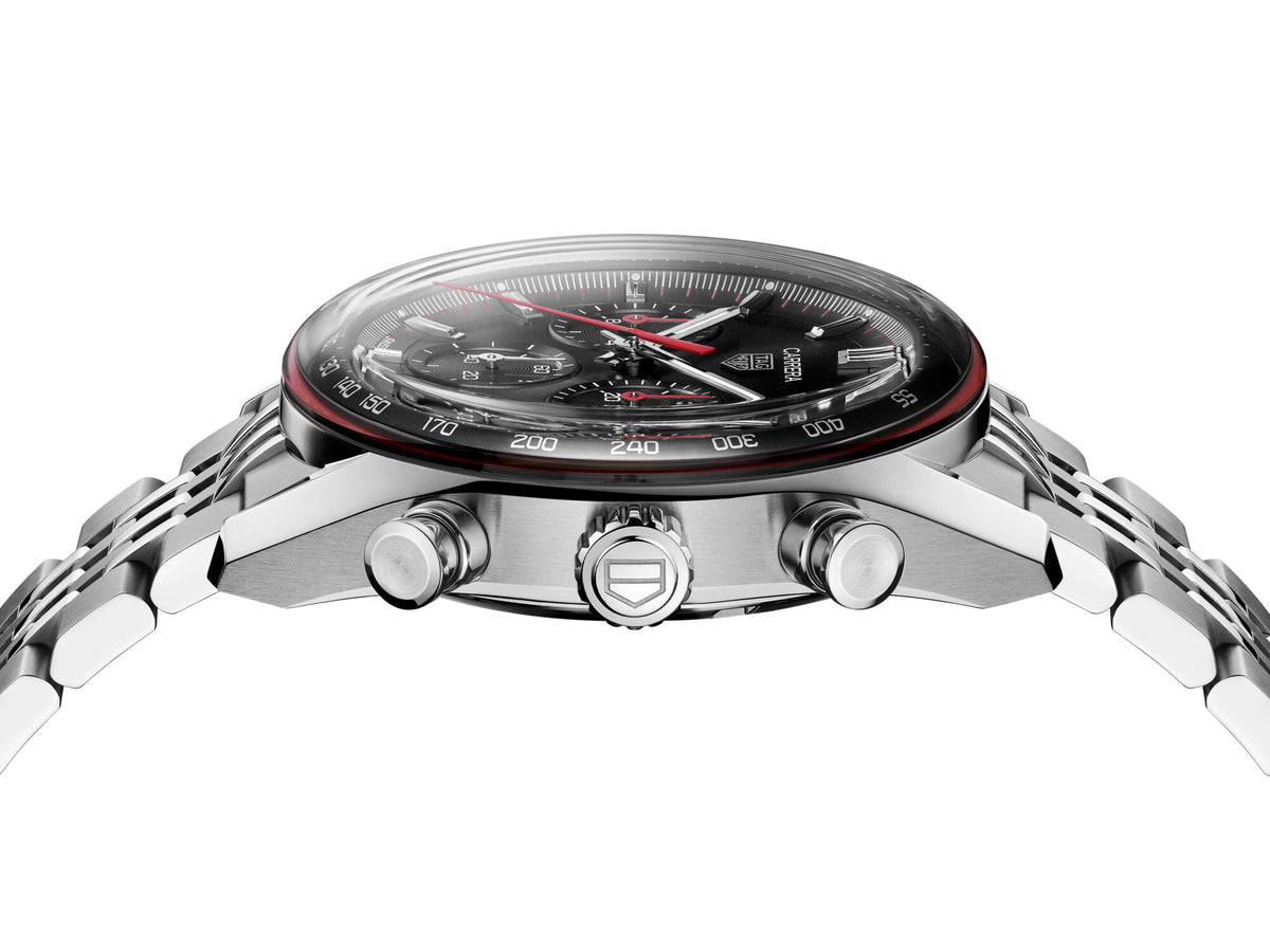 Tag Heuer Carrera Chronograph Automatic, 41mm Black & Red Dial Watch CBS2114.BA0053