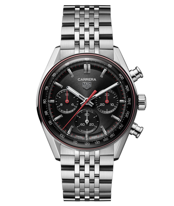 Tag Heuer Carrera Chronograph Automatic, 41mm Black & Red Dial Watch CBS2114.BA0053