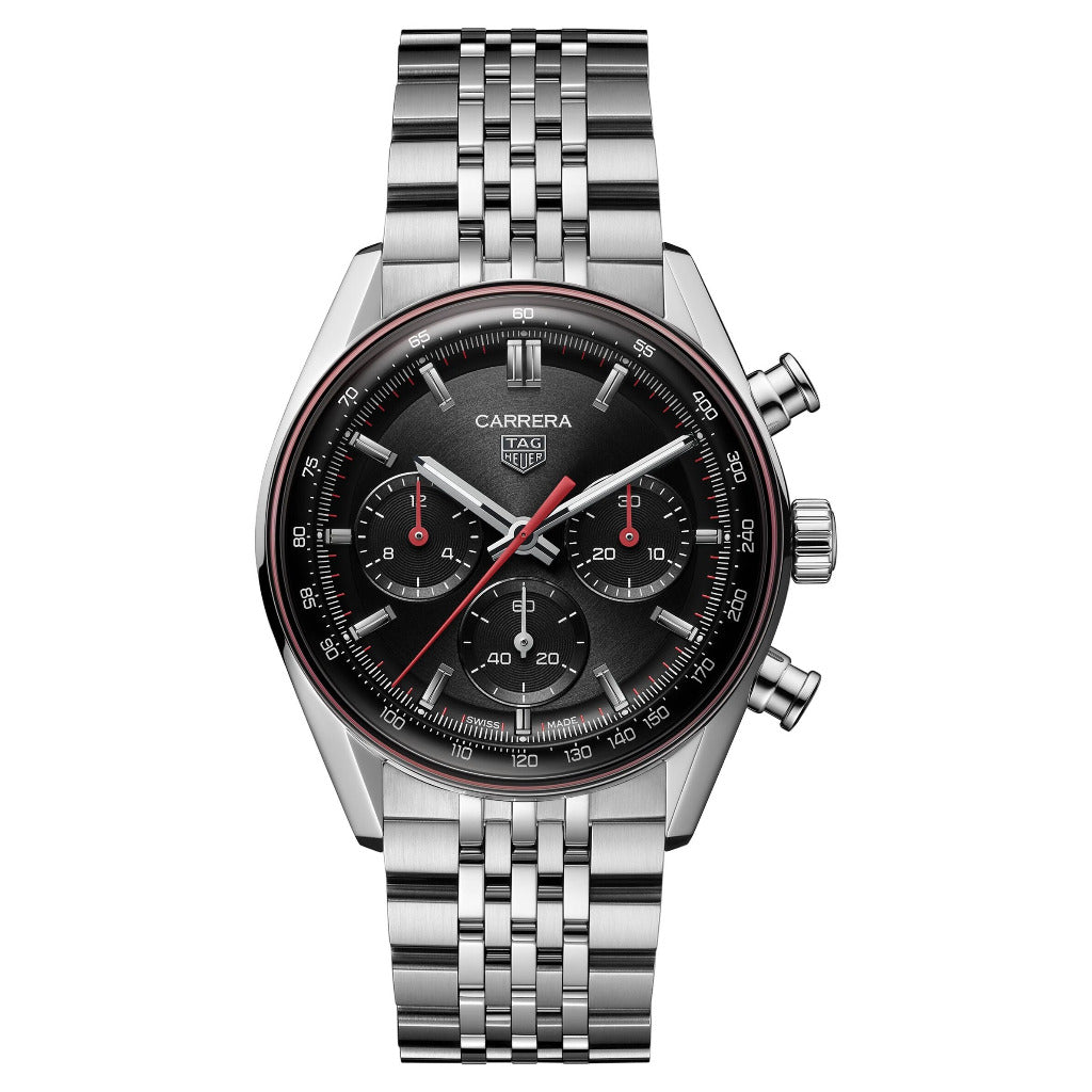 Tag Heuer Carrera Chronograph Automatic, 41mm Black & Red Dial Watch CBS2114.BA0053