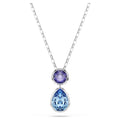 Swarovski Chroma pendant, Mixed cuts, Multicoloured, Rhodium plated