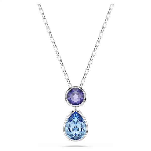 Swarovski Chroma pendant, Mixed cuts, Multicoloured, Rhodium plated