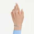 Swarovski Chroma bangle, Mixed cuts, Multicoloured, Rhodium plated